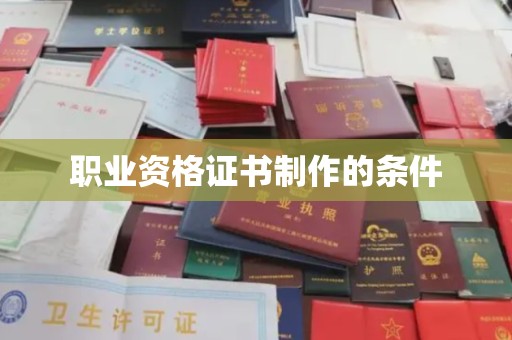 南部职业资格证书制作的条件