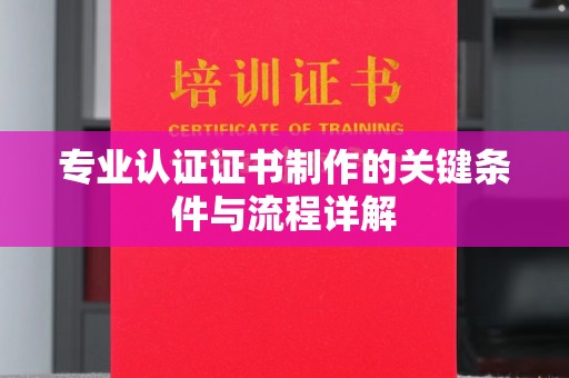 南部专业认证证书制作的关键条件与流程详解