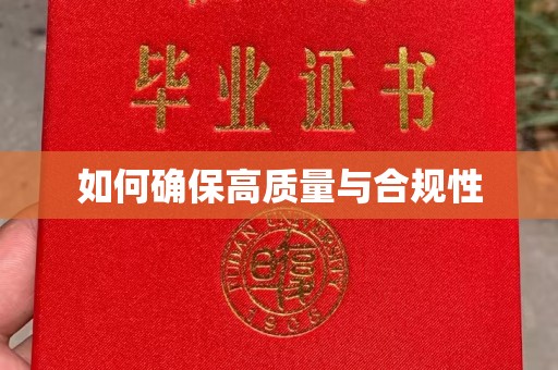 南部如何确保高质量与合规性