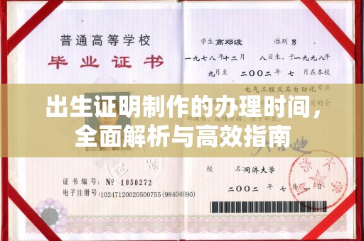 南部出生证明制作的办理时间，全面解析与高效指南