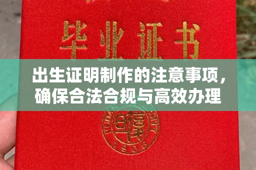南部出生证明制作的注意事项，确保合法合规与高效办理