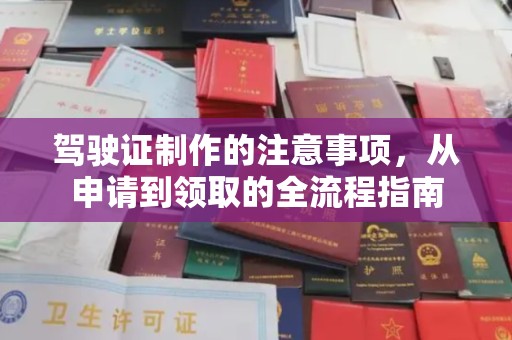 南部驾驶证制作的注意事项，从申请到领取的全流程指南