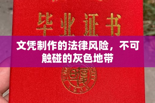 南部文凭制作的法律风险，不可触碰的灰色地带