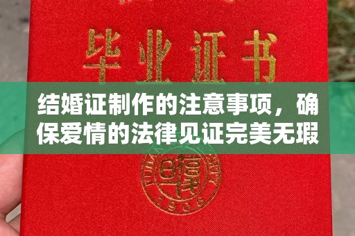 南部结婚证制作的注意事项，确保爱情的法律见证完美无瑕